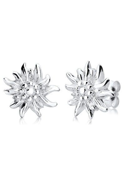 ELLI Earrings Ladies Stud Earrings Edelweiss Traditional in 925 Sterling Silver