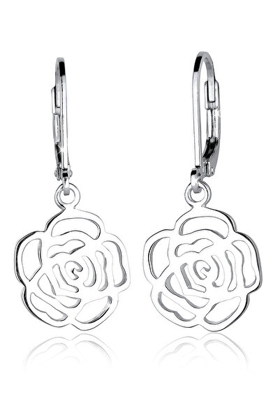 ELLI Earrings Rose Blume Blütenform Romantisch Filigran 925 Sterling Silber