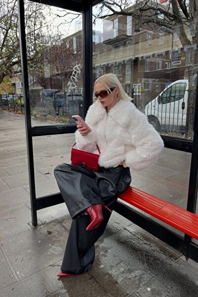 Stradivarius Suni deri pensli pantolon