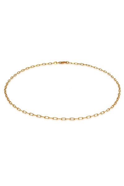 ELLI Halskette Damen Choker Gliederkette Oval Trend Filigran Basic aus 925er Sterlingsilber