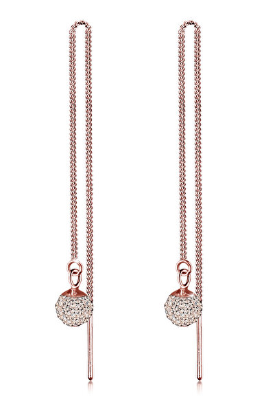 ELLI Ohrringe Damen Ohrhänger Kugel Glamourös mit Kristallen in 925er Sterlingsilber