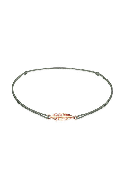 ELLI Anklet Feder Boho Hippie Festival Nylon Band 925er Silber