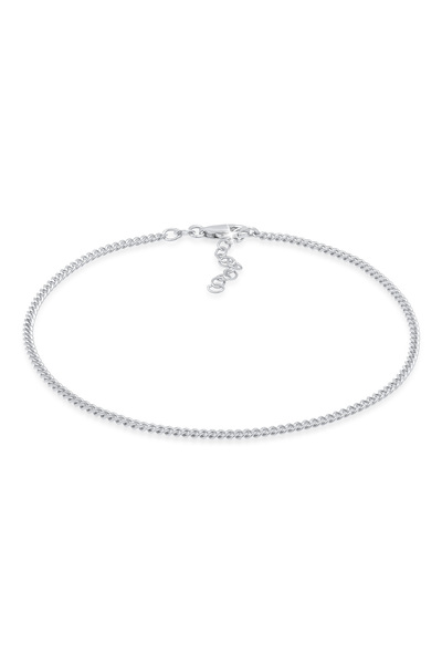 ELLI Fußkette für Damen, Curb-Kette, schlicht, zeitlos, dezent, verstellbar, ...