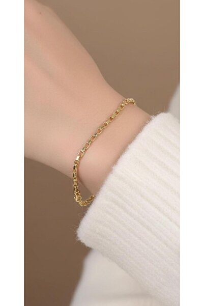 kuyumcu nurettin 1.70 gr (Gram) Küp Bileklik 14 ayar altın (rose-sarı-yeşil-b...