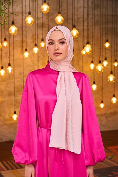 İpekhan Yaz Işıltısı Koleksiyonu İpeksi Jakar Şal Şeker Pembe 9015-02