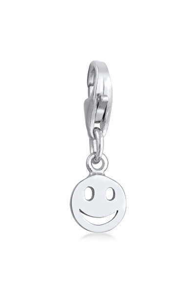 Nenalina Charms Damen-Charm mit lächelndem Gesicht Basic 925 Sterlingsilber