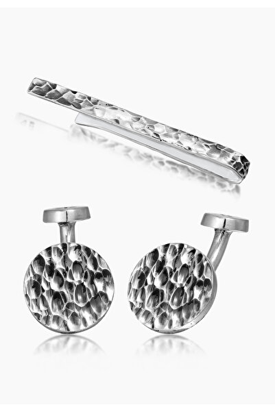 KUZZOI Schmuckset für Herren, strukturiertes Set aus 925er Sterlingsilber