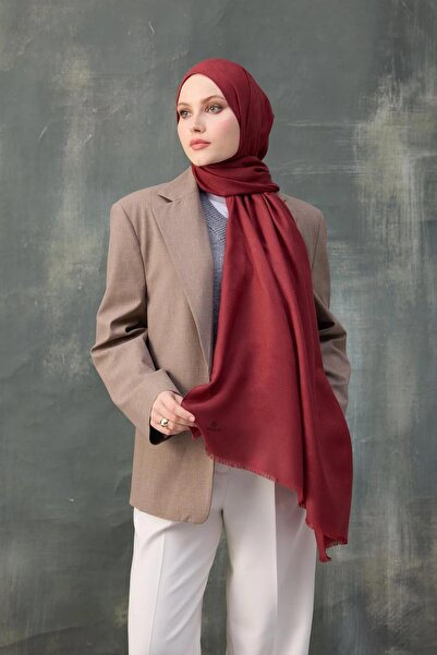 İpekhan Şal jacquard din bumbac cu model val roşu - 8010-15