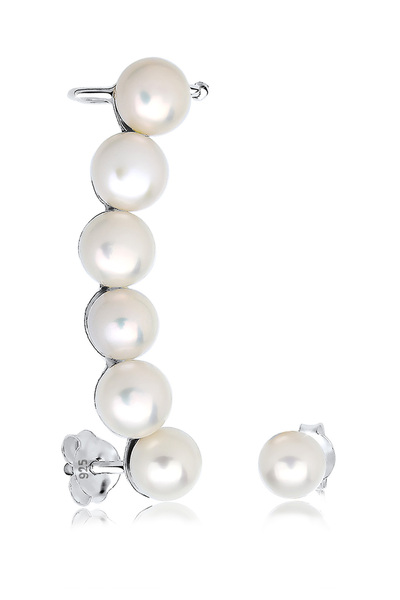 ELLI Ohrringe aus 925er Sterlingsilber mit auffälligen Süßwasser-Zuchtperlen