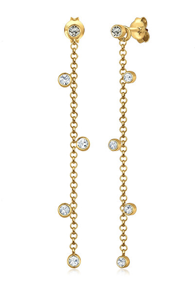 ELLI Ohrringe Damen-Ohrhänger mit Kristallen aus 925er Sterlingsilber