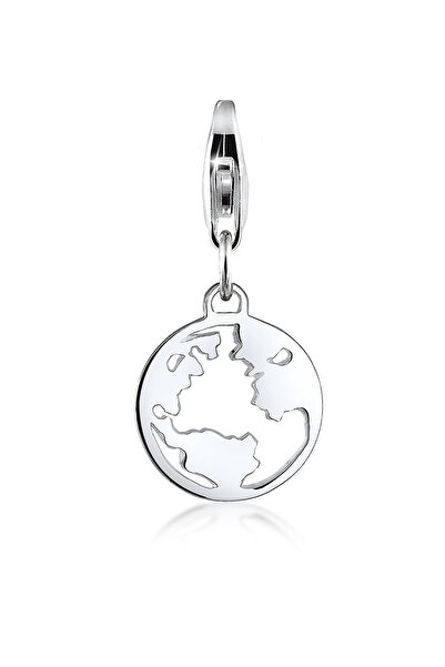 Nenalina Charms Anhänger Globus Weltkugel Cut-Out 925er Silber