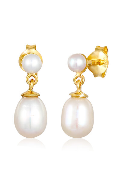 ELLI Ohrringe PREMIUM Ohrringe Damen Ohrhänger edel mit Süßwasser-Zuchtperlen...