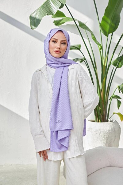 İpekhan ليغو نمط حريري جاكار شال ليلك 9004-26