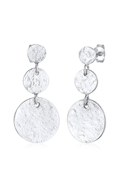 ELLI Earrings Ladies Ear Hanger Retro Platelet Vintage in 925 Sterling Silver...