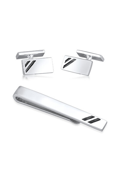 KUZZOI Krawattennadel-Set für Herren, elegant mit Emaille, aus 925er Sterling...