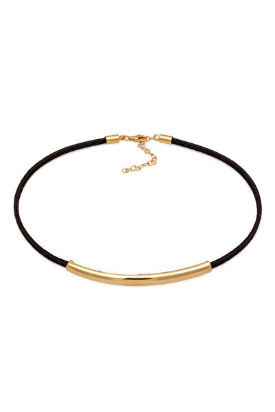 ELLI Halskette Damen Choker Festival mit Kunstleder schwarz in 925er Sterlingsilber