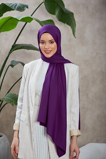 İpekhan Model Alesa șal jacquard mătăsos prune 9003-16