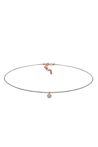 ELLI Halskette Damen Choker aus Nylon mit Kristallen in 925er Sterlingsilber