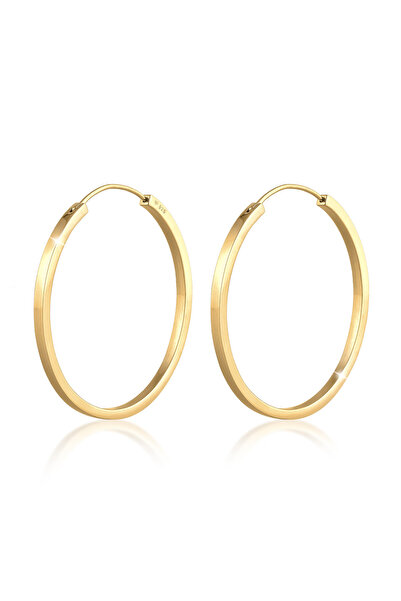 ELLI Ohrringe Damen Creolen Blogger Trend aus 925er Sterlingsilber vergoldet