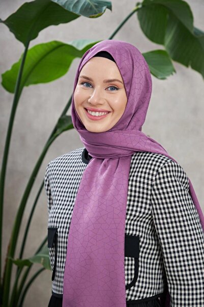 İpekhan Model Novvela șal jacquard mătăsos Violet 9008-21