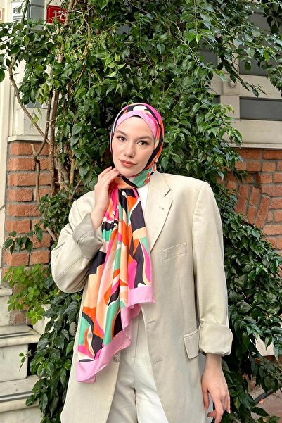 İpekhan Μπεζ Μωβ Nature Lilyum Μαλακό Σάλι - 3036-14