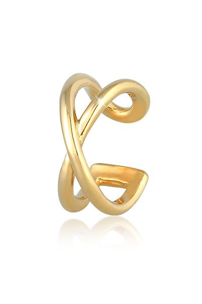 ELLI Ohrringe Damen Einzel-Ohrklemme Ohrklemme Kreuz Trend Blogger aus 925er Sterlingsilber