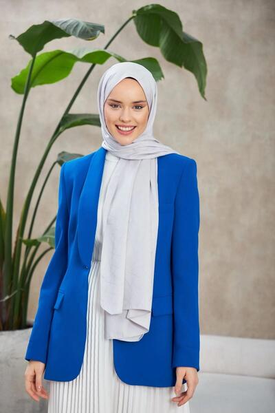 İpekhan Line Leola Desen İpeksi Jakar Şal Gri 9009-07