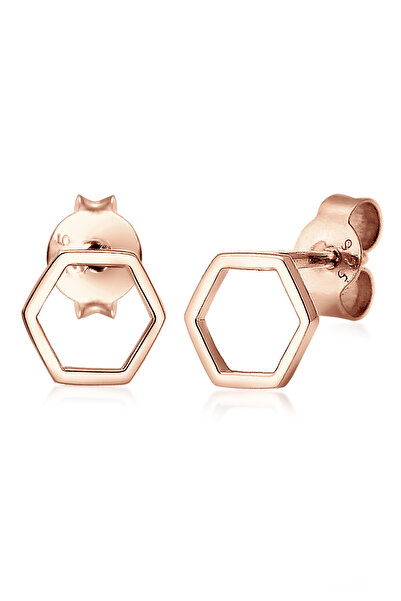 ELLI Earrings Hexagon Geo Trend Minimal Filigran 925 Silber