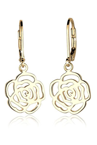 ELLI Earrings Rose Blume Blütenform Romantisch Filigran 925 Sterling Silber