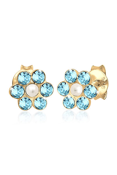 ELLI Ohrringe Blume Kristalle 925er Sterlingsilber