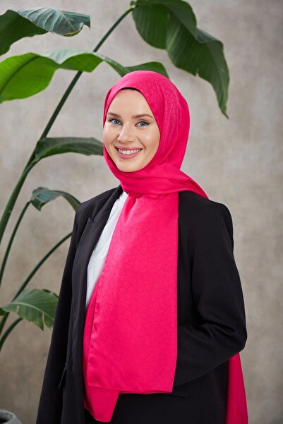 İpekhan Model Novvela șal jacquard mătăsos roz 9008-01