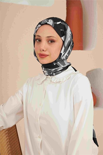 İpekhan Comfort Arya Şal Siyah Gri 3028-19