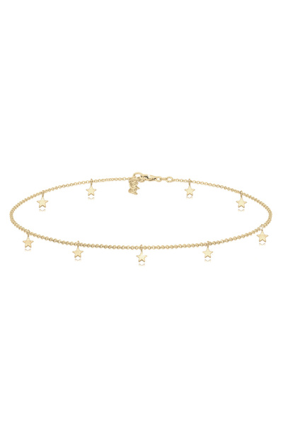 ELLI Colier de damă cu stele, aspect astrologic, simplu, din argint 925