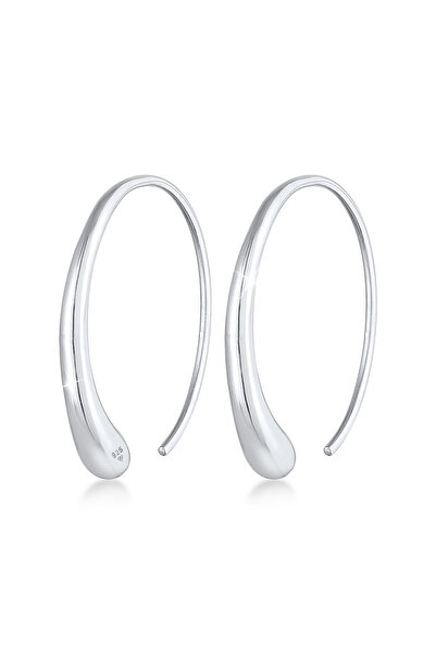 ELLI Ohrringe Damen Creolen Tropfen Oval Offen Trend Blogger in 925er Sterlin...