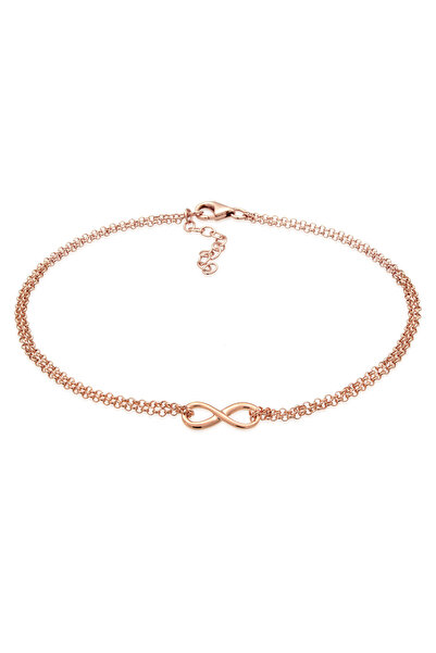 ELLI Fußkette für Damen mit Infinity-Anhänger aus 925er Sterlingsilber