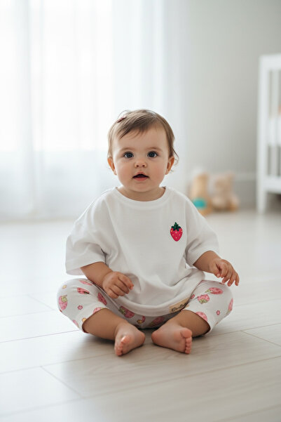 Elias Baby Organik Süprem Kumaş Karpuzlu Nakışlı Model (1-7) Yaş Beden Aralığ...