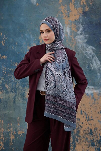 İpekhan Gray Indian Voile Shawl - 5007-11