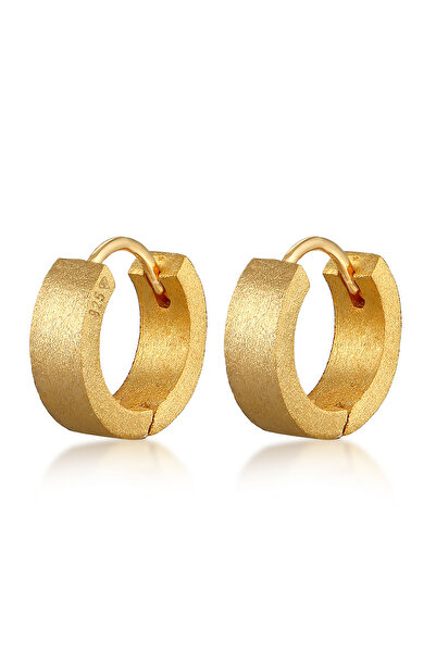 KUZZOI Ohrringe Herren Creolen gebürstet maskulin aus 925er Sterlingsilber