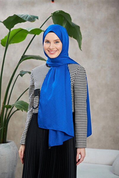 İpekhan Line Leola Desen İpeksi Jakar Şal Lacivert 9009-14