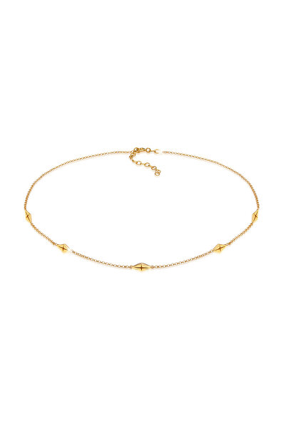 ELLI Halskette für Damen, Choker, Diamant, minimalistisch, geometrisch, aus 9...