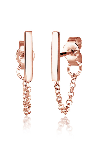 ELLI Ohrringe Damen Ohrstecker Kettenstecker Geo Basic Trend aus 925er Sterlingsilber