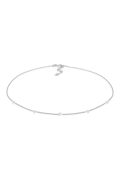 ELLI Halskette Damen Choker Sterne Halbmond Astro Trend Blogger aus 925er Ste...