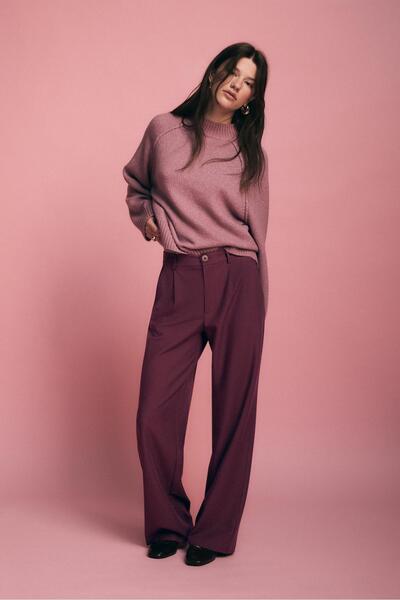 Stradivarius بنطلون أنيق ذو ساق مستقيمة