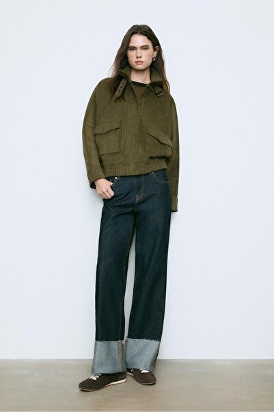 Stradivarius Oversize suni süet ceket