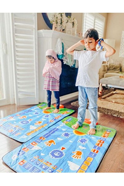 Generic سجادة تعليم الصلاة ذكية تفاعلية للولاد والبنات و للمبتدئين وتعليم خطوات الصلاة مع مكبر صوت 7 لغات