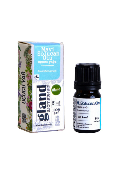 GLAND Aromaterapi Mavi Solucan Otu(TANACETUM ANNUM) Uçucu Yağı 5ml