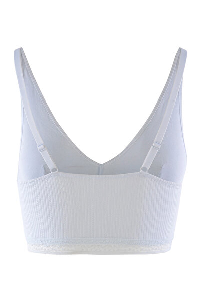 DIM Crop-Top Baumwoll-Spitze Crop-Top Bustier-Top