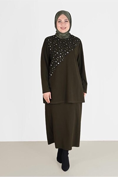 Alvina Модел 20192 Костюм с двойна пола и леопардов шарка