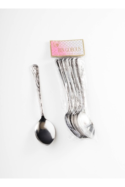 HIC طقم ملاعق عشاء من الفولاذ المقاوم للصدأ مكون من 12 قطعة