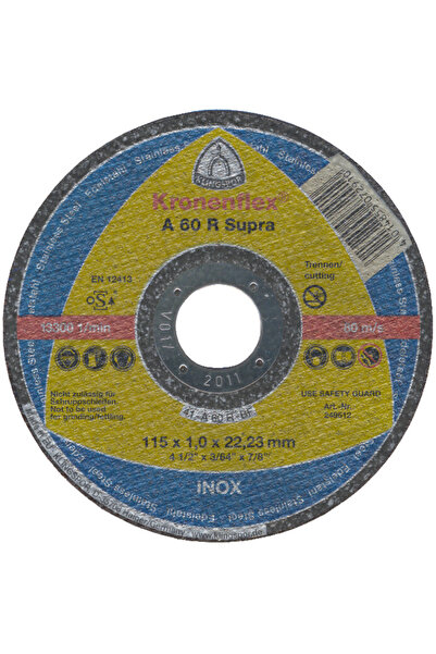 KLİNGSPOR Абразивен диск A60R Supra - Диаметър на диска 115 мм Дебелина на ди...